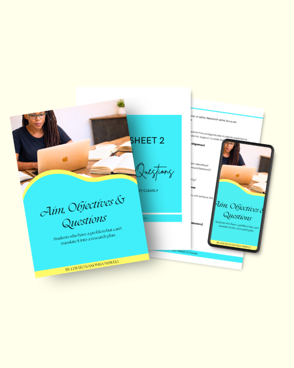 Research Aim, Objectives & Questions Toolkit